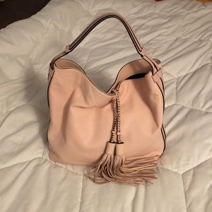 Rebecca Minkoff baby pink hobo bag